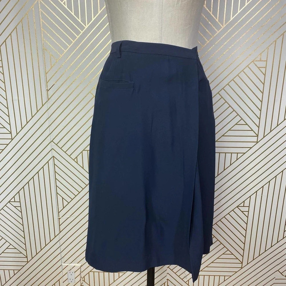 Peserico Wrap Pencil Skirt in Navy‎ Blue - Picture 1 of 12
